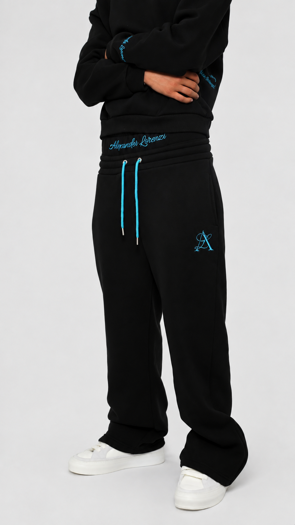 NERO CELESTE DOUBLE WAIST PANTS