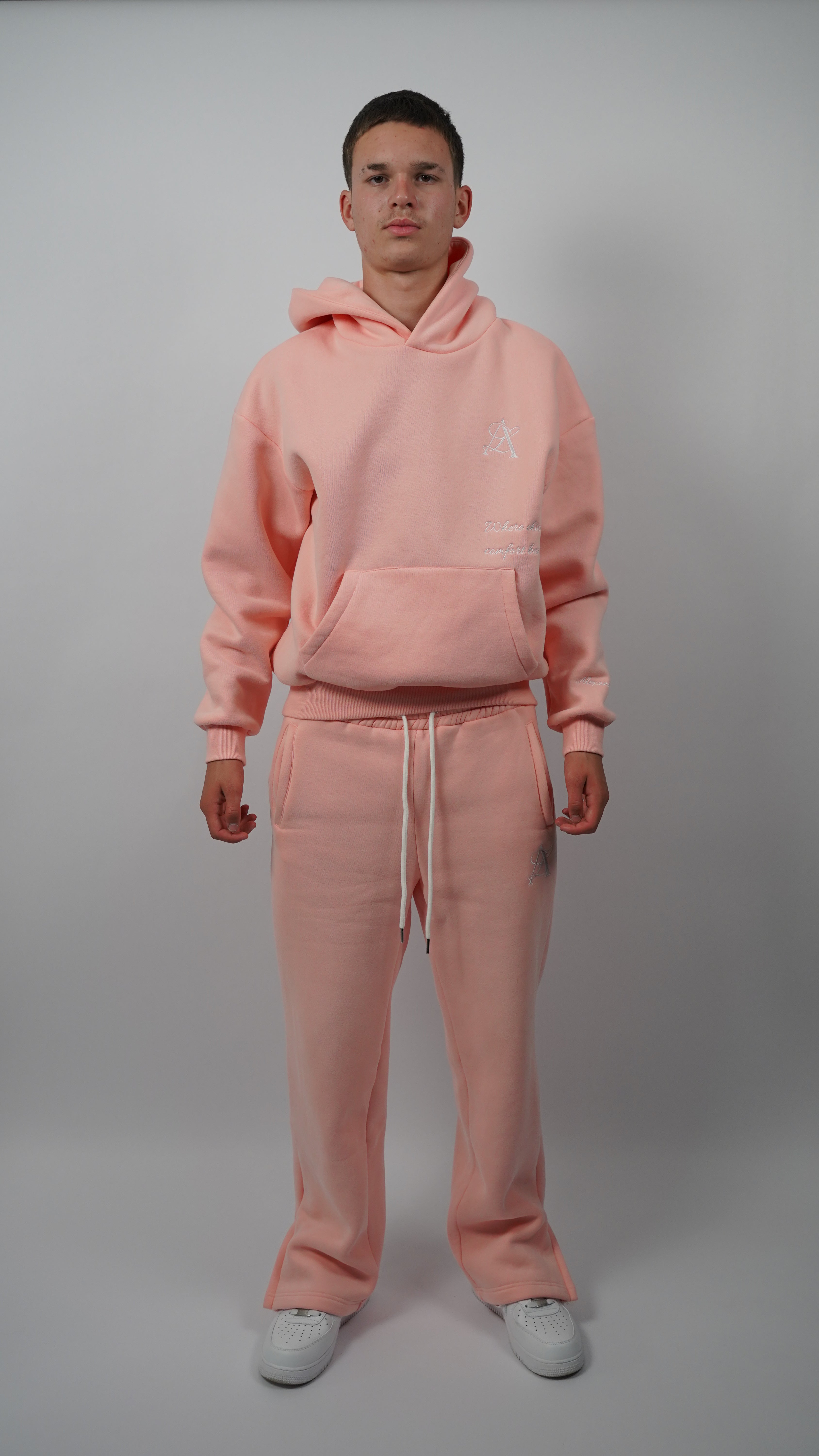 HOODIE & WIDE-LEG PANTS SET ROSA