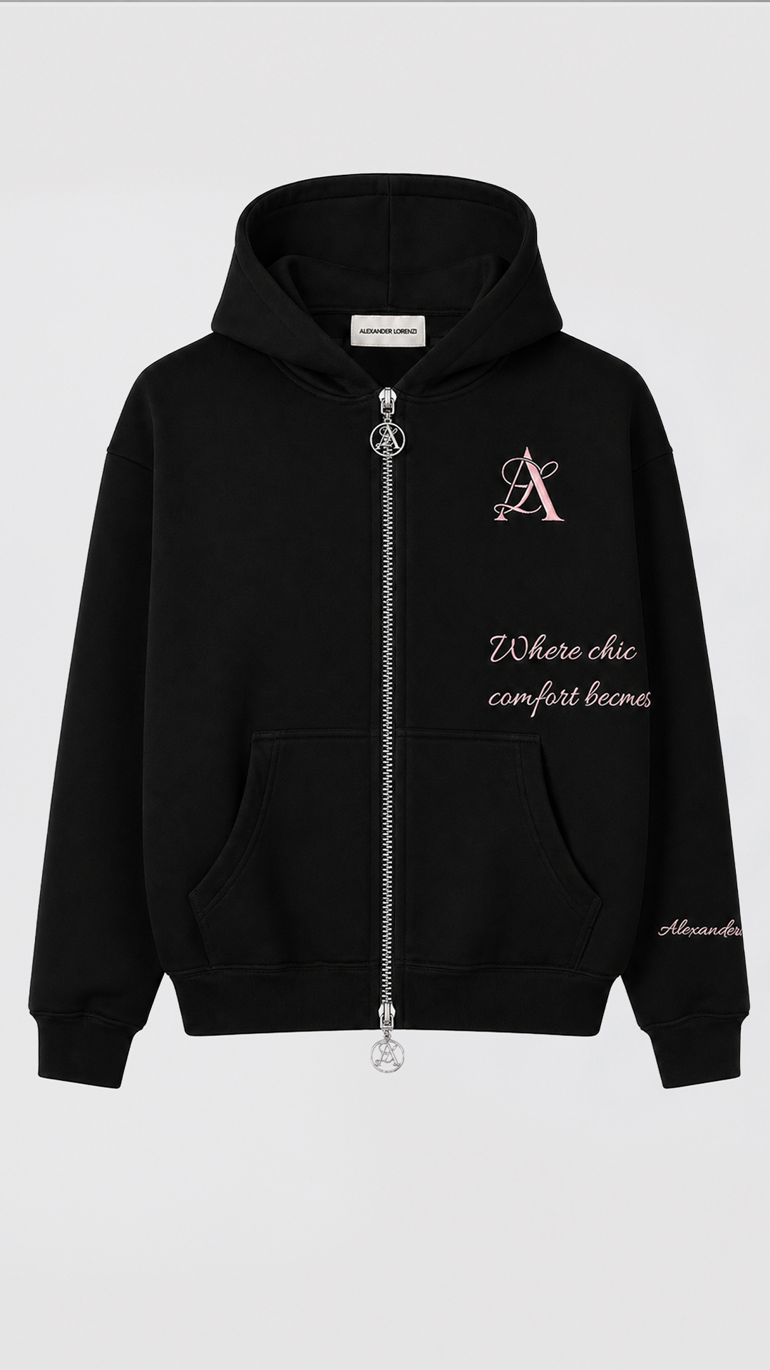 SIGNATURE 26 - ZIP HOODIE BLACK ROSA