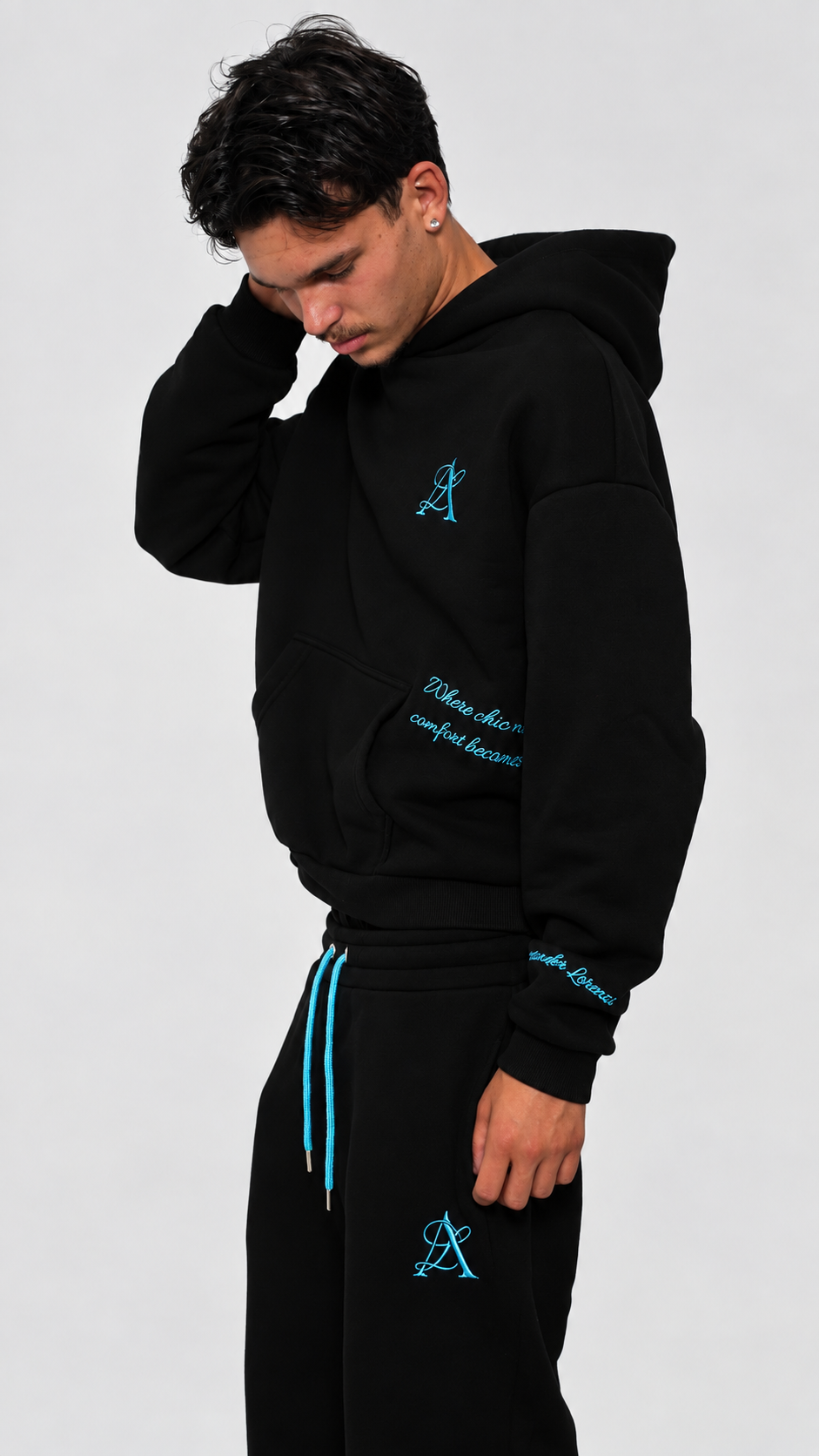 NERO CELESTE HOODIE