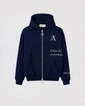 Alexander Lorenzi Signature 26 Zip Hoodie Navy Blue unisex 350gsm