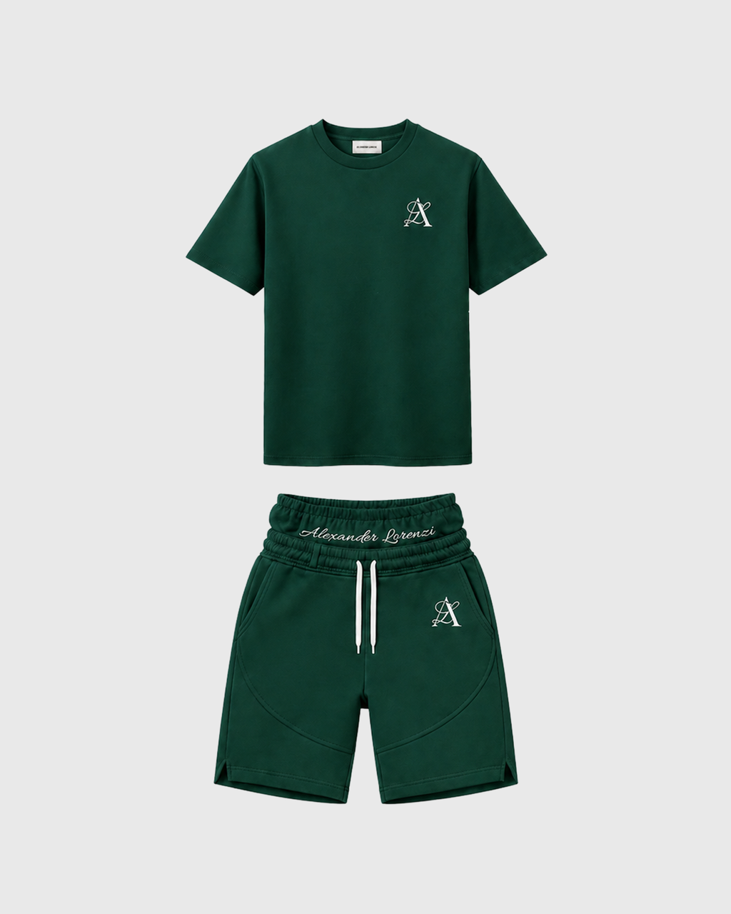 Alexander Lorenzi Signature 26 T-Shirt Short Set groen unisex zomerset
