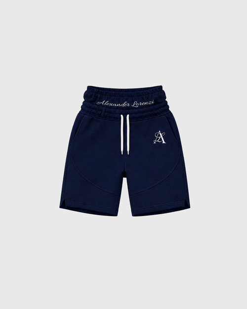 Alexander Lorenzi Signature 26 Shorts Navy Blue wide-leg unisex
