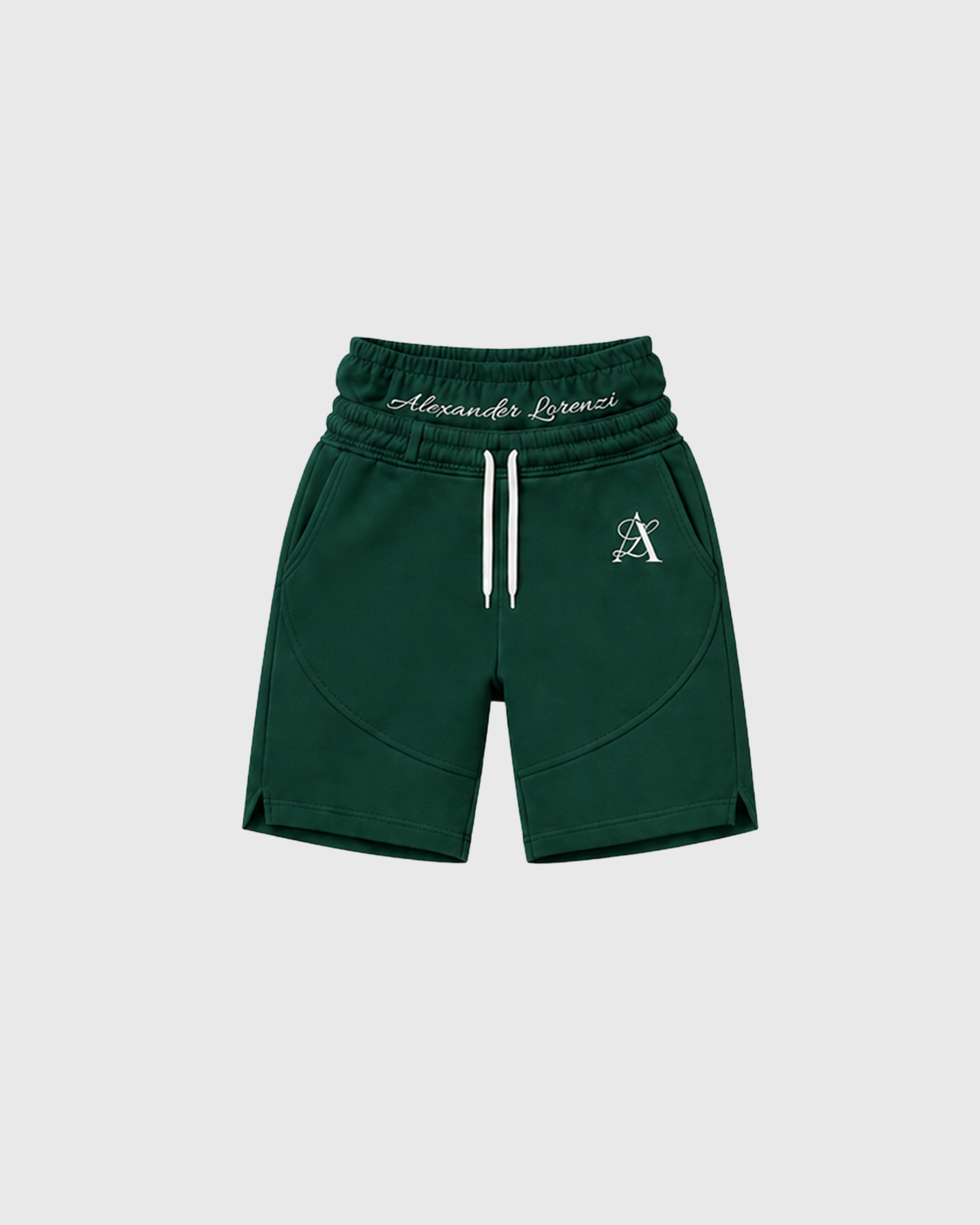 Alexander Lorenzi Signature 26 Shorts Pine Green wide-leg unisex