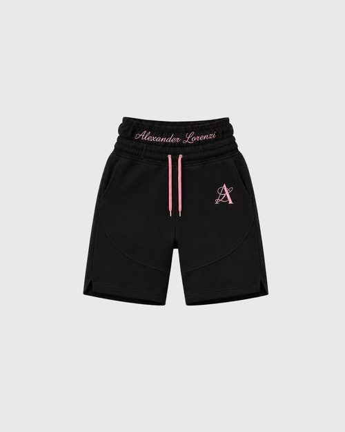 Alexander Lorenzi Signature 26 Shorts Black Rosa wide-leg unisex