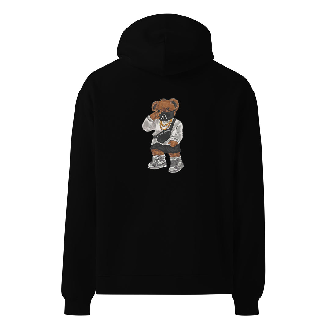 STREETWISE OVERSIZED TED HOODIE - BLACK