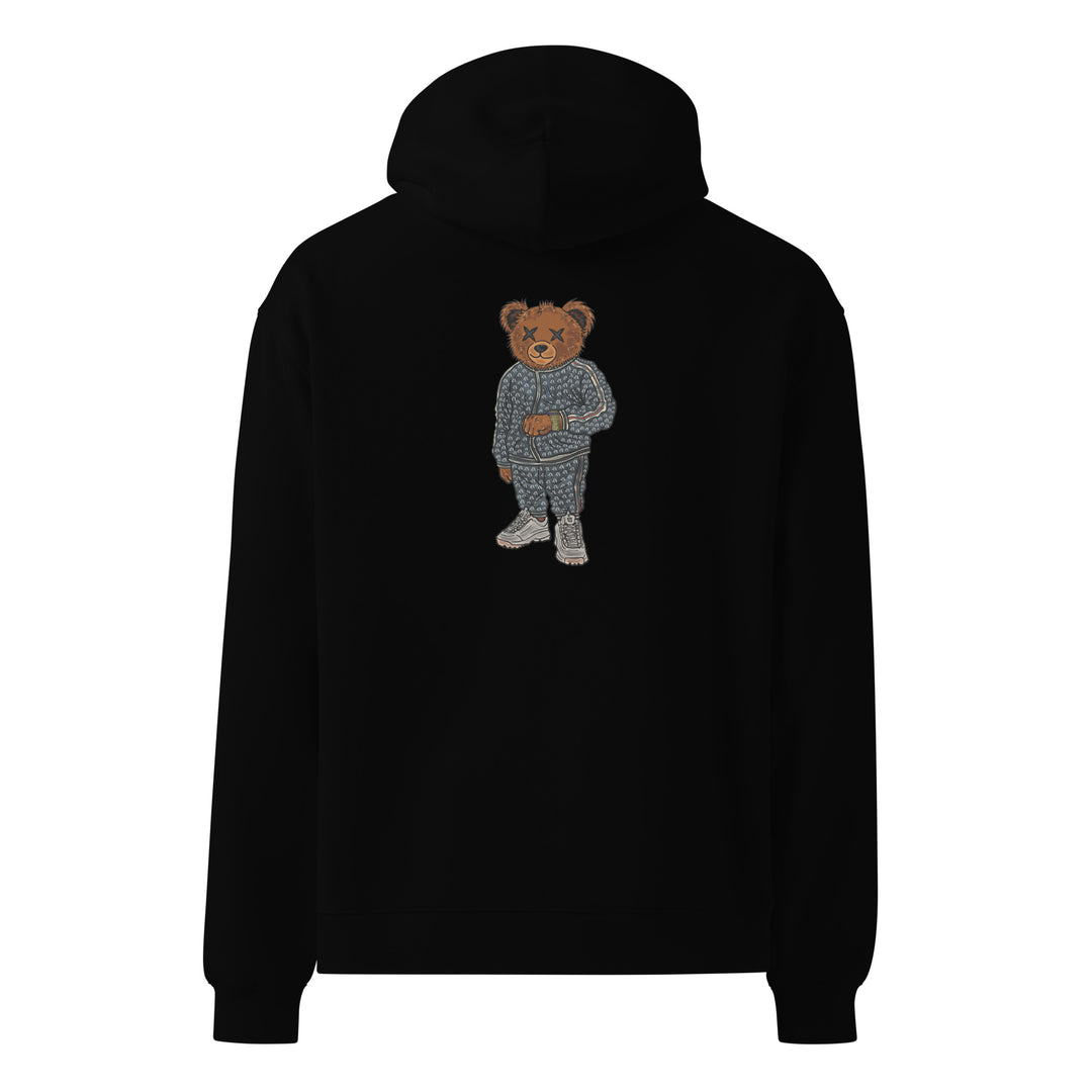 URBAN OVERSIZED TED HOODIE - BLACK